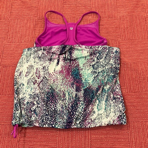 Fabletics Women’s snakeskin print exercise / Tank Top with built in sports bra - Picture 2 of 12